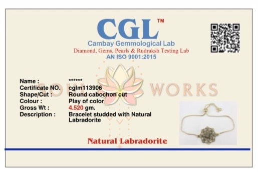 Labradorite Mandala adjustable bracelet