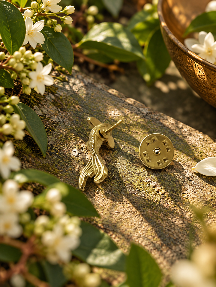 Goldie Goldfish Brooch lapel pin