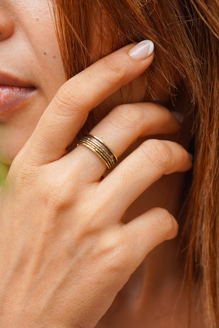 The Minimalists Brass Ring. Size 5-8| Non Adjustable