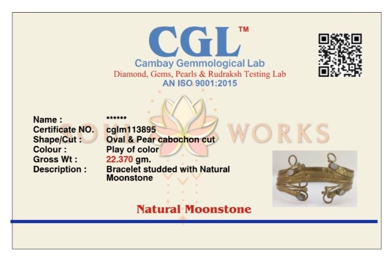 Moonstone dew drop brass kadha