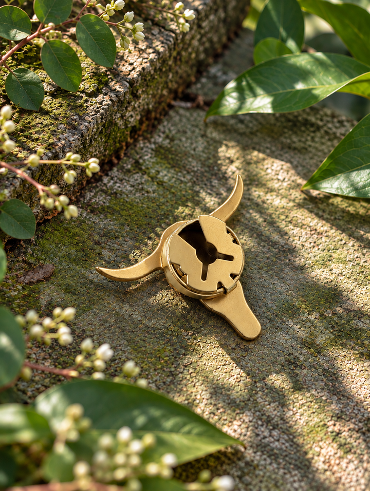 The Boho Bull Button Holder