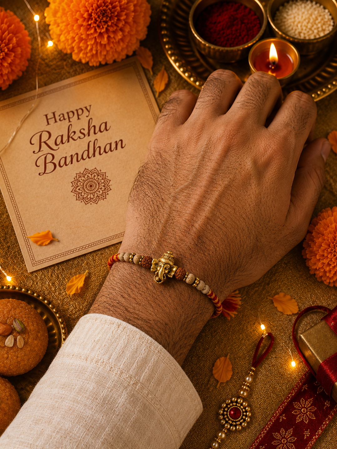 Ganesh Rudraksha Rakhi