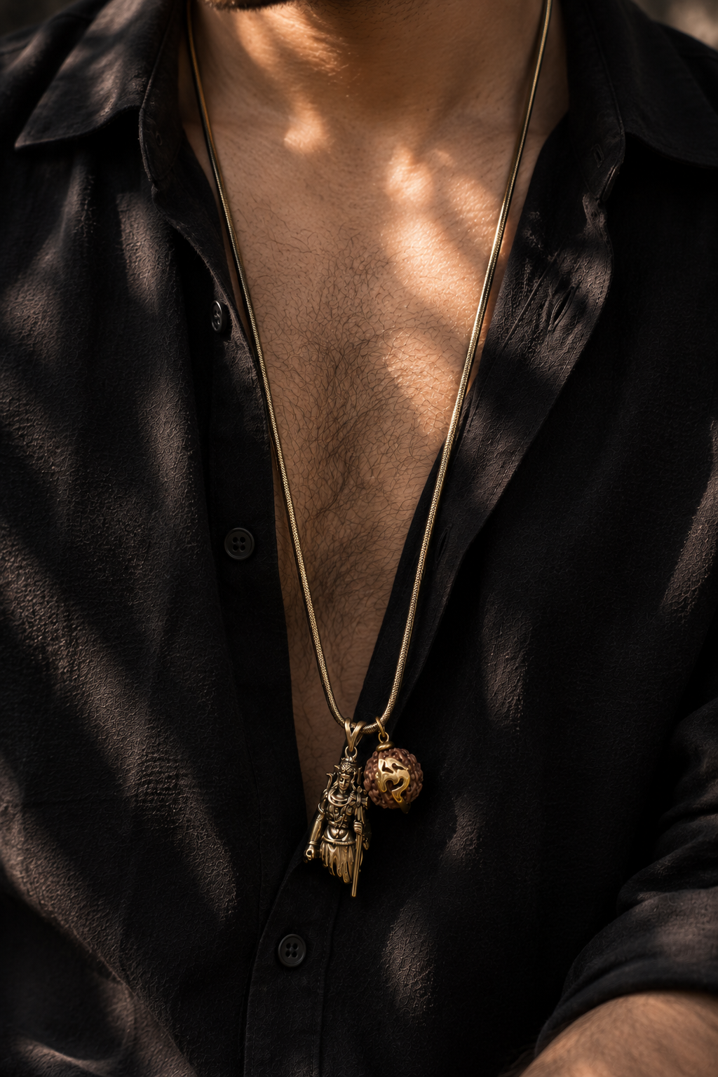 Mahakal Adiyogi Statement Necklace for men