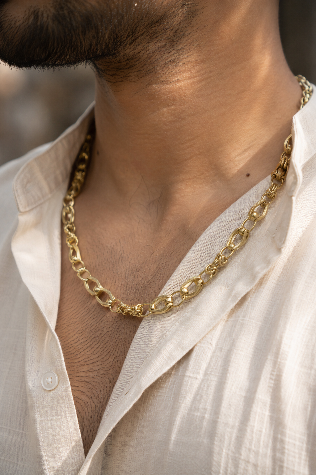 Nomad Link Brass Chain – Men’s Necklace