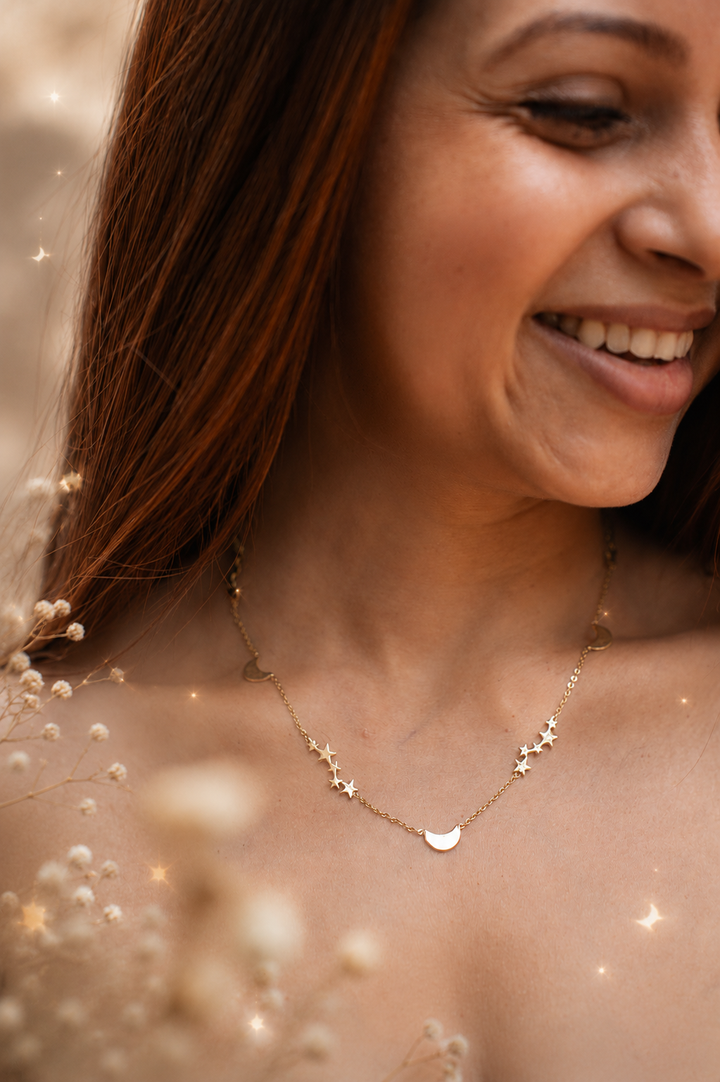 Cosmic Alignment Moon & Star Necklace