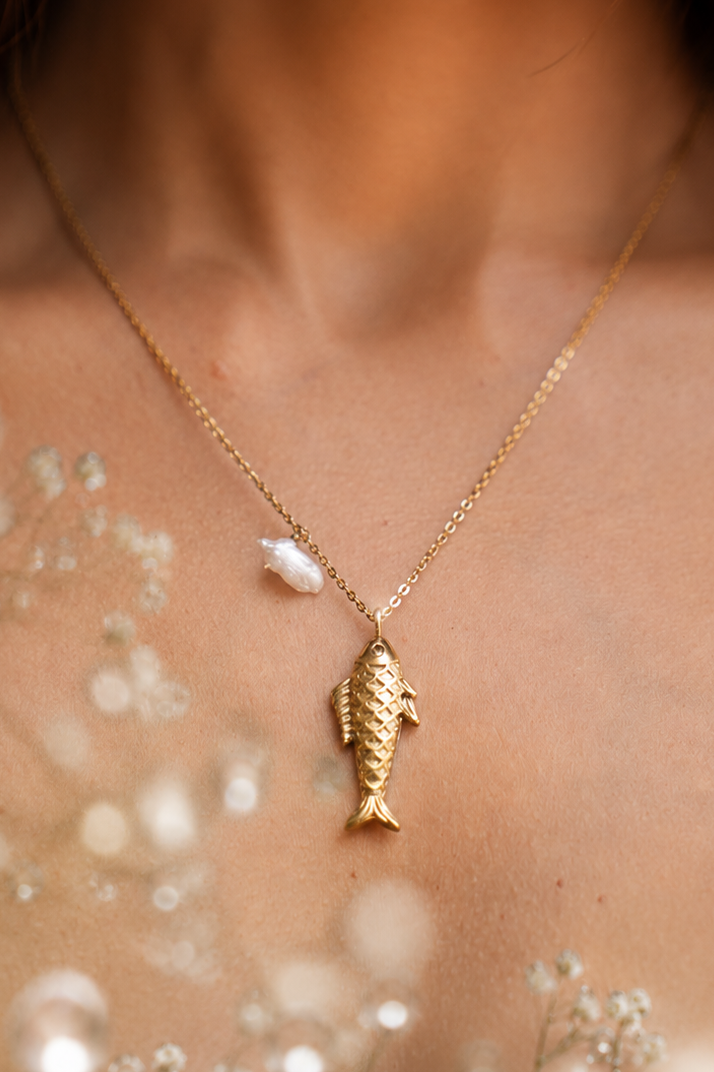 Ocean Fish pearl Pendant