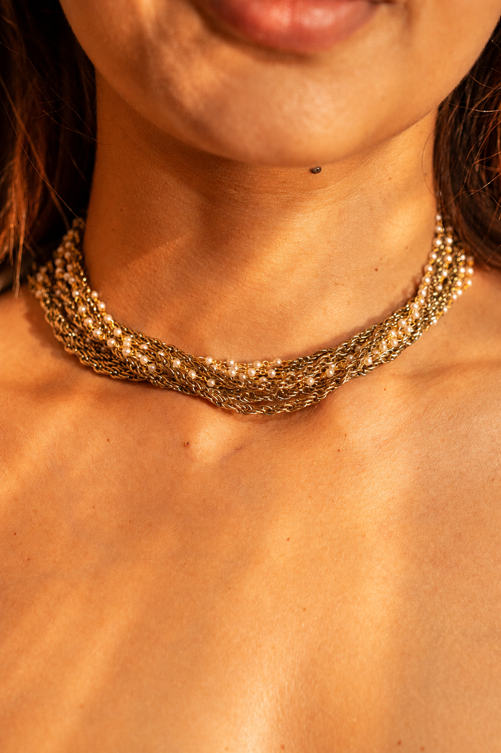 Pearl Cluster Choker
