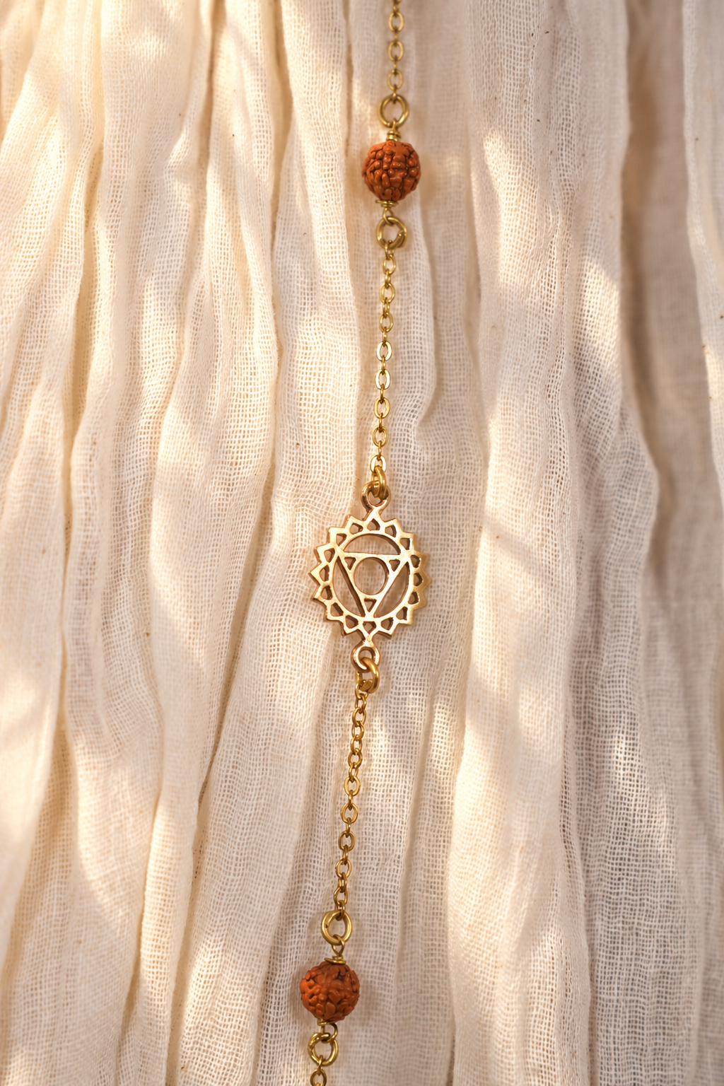 Seven Chakra Rudraksha Long Necklace