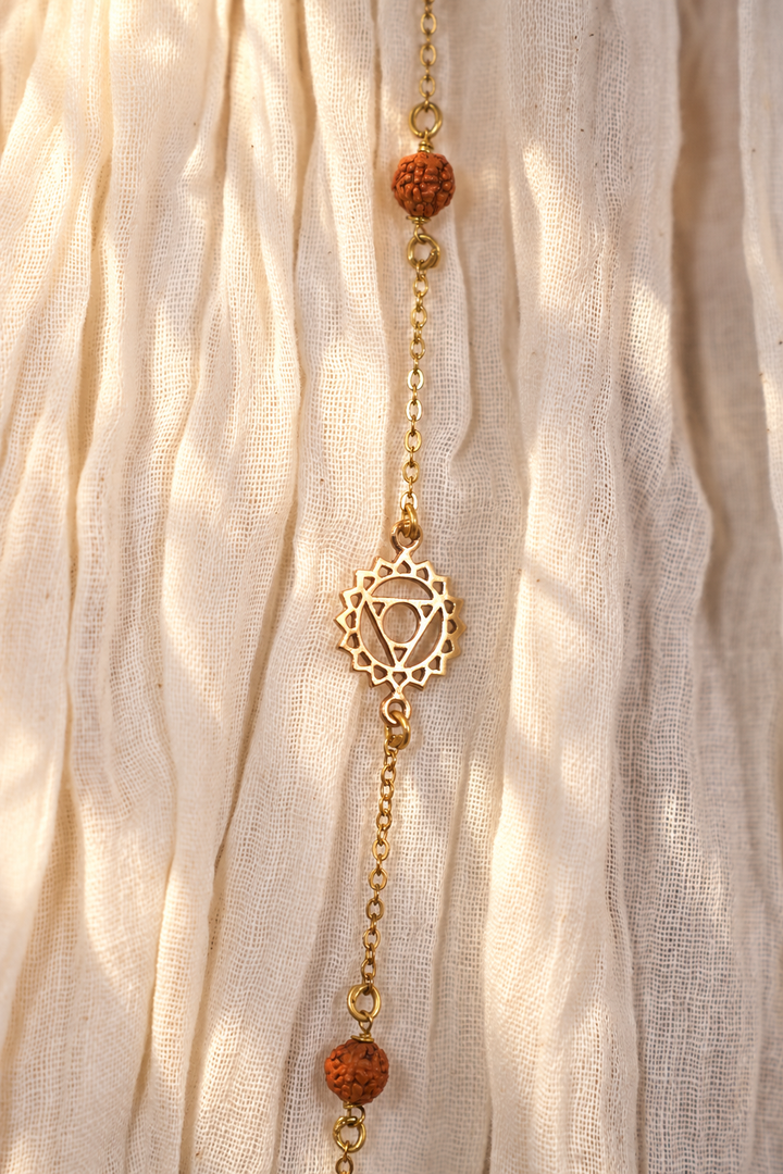 Seven Chakra Rudraksha Long Necklace