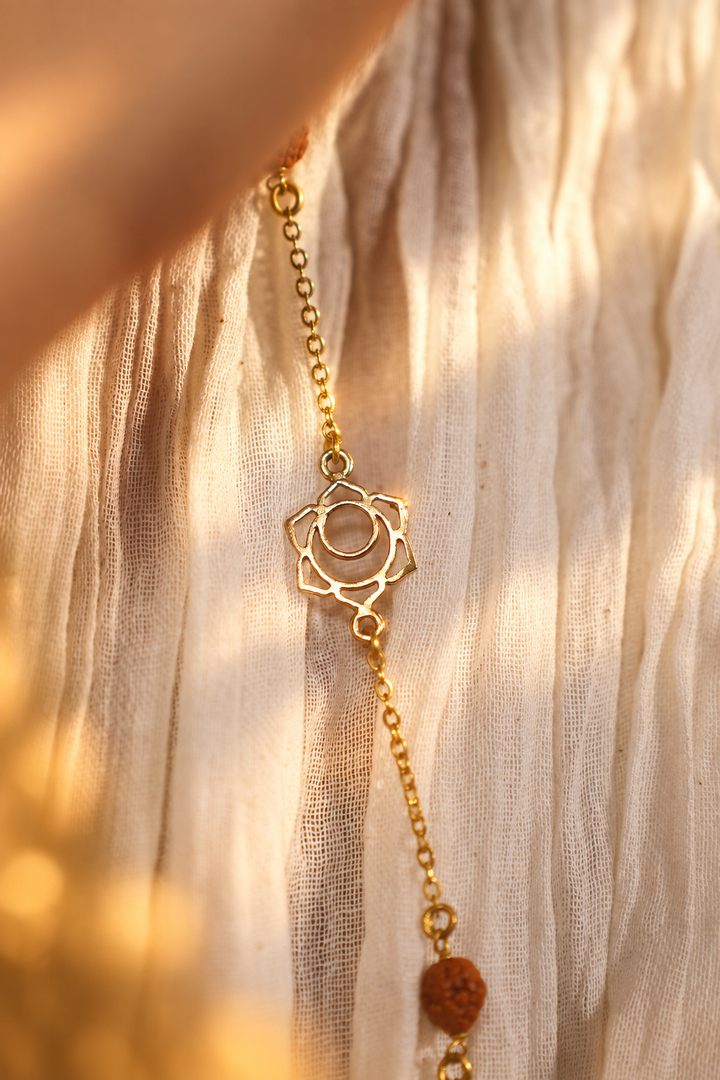 Seven Chakra Rudraksha Long Necklace