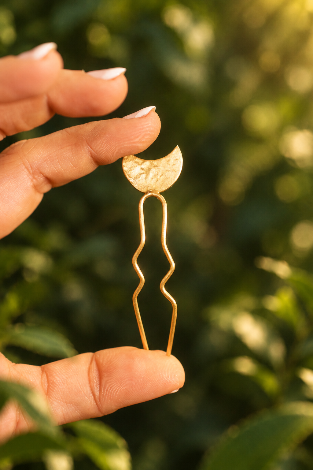 Moonlit Brass Hair Pin Single piece