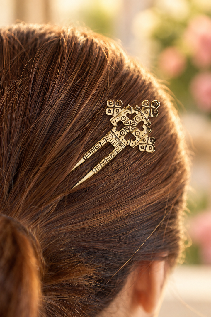 Sutra Brass Hair Stick