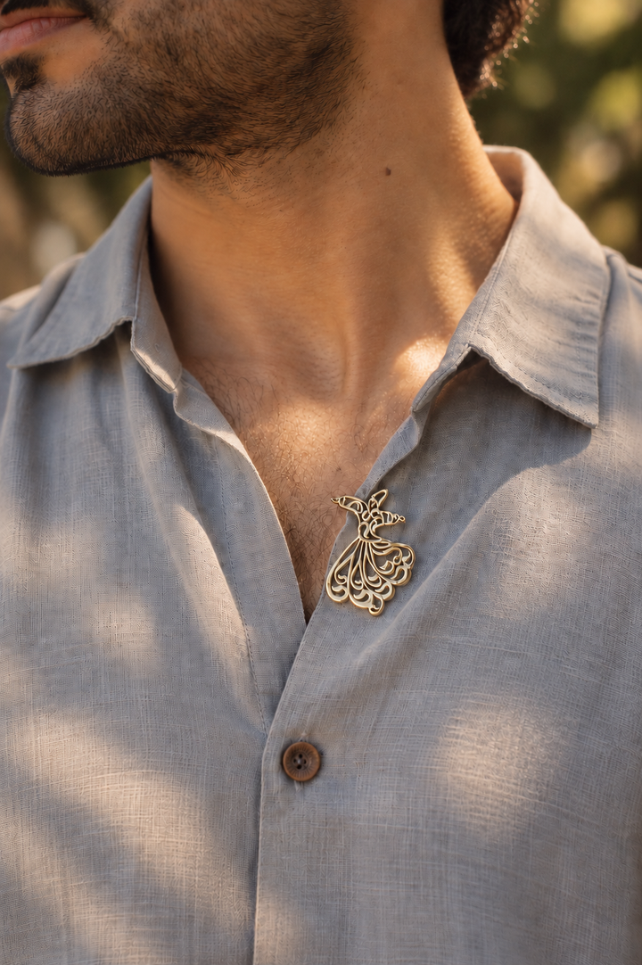 Mystic Rumi Brooch lapel pin Mens