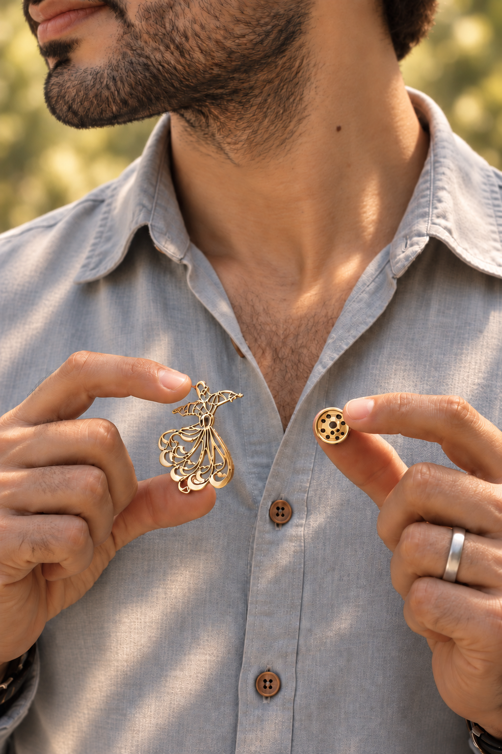 Mystic Rumi Brooch lapel pin Mens
