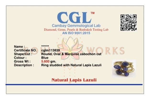 Stackable lapis. Non adjustable ring. Size 5-8