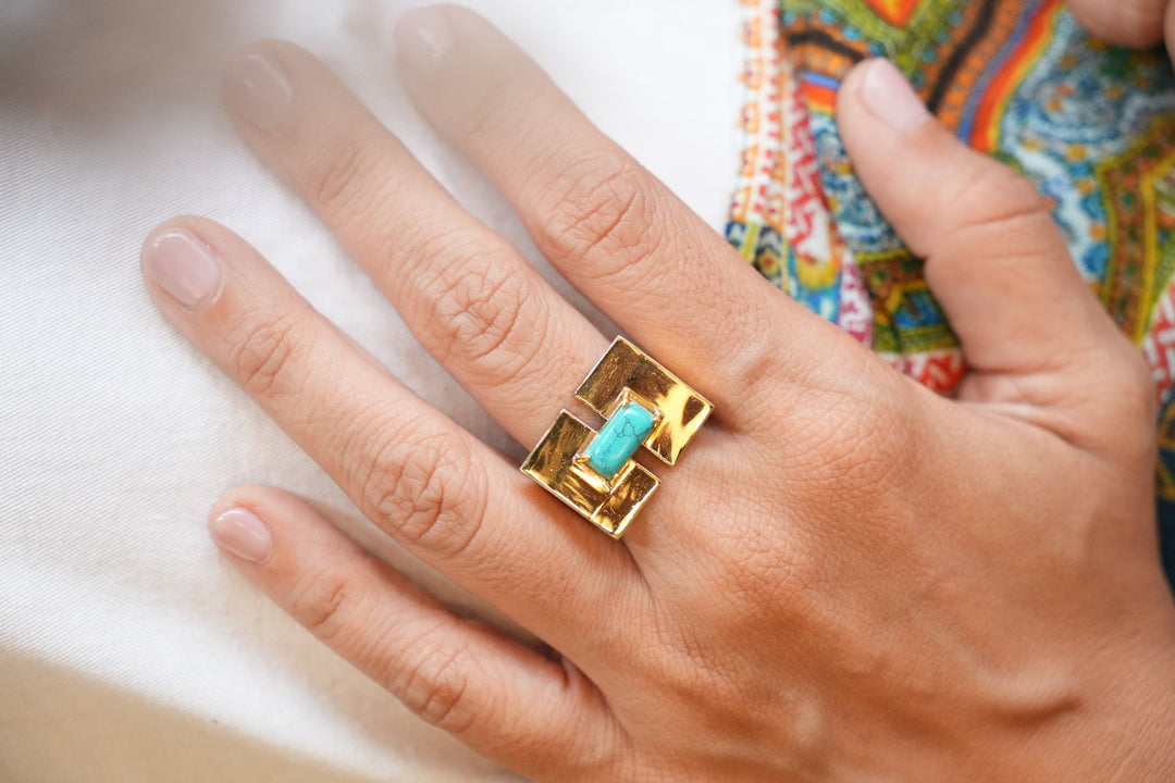 Turk Band Brass Ring. Size 5-8| Non-Adjustable