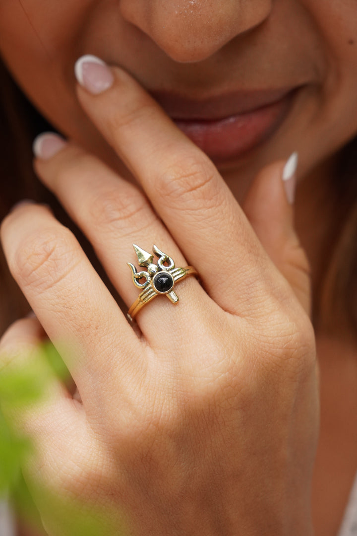 Trishul ring adjustable ring