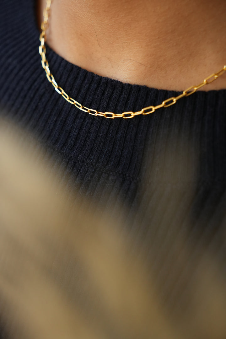 Gold plated hook chain