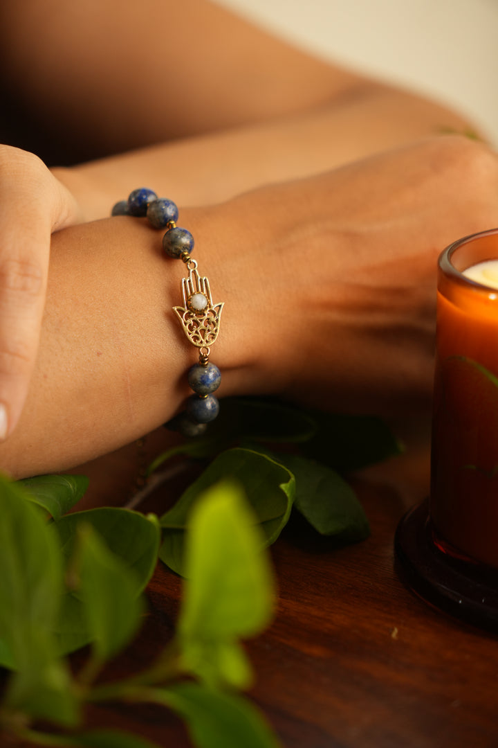 Lapis hamsa healing bracelet