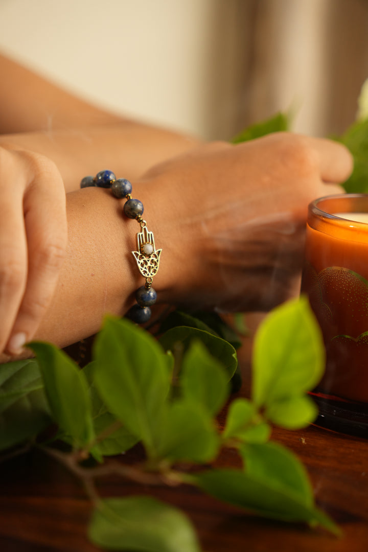 Lapis hamsa healing bracelet