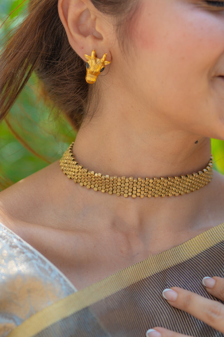 Zariya Brass Beaded Choker