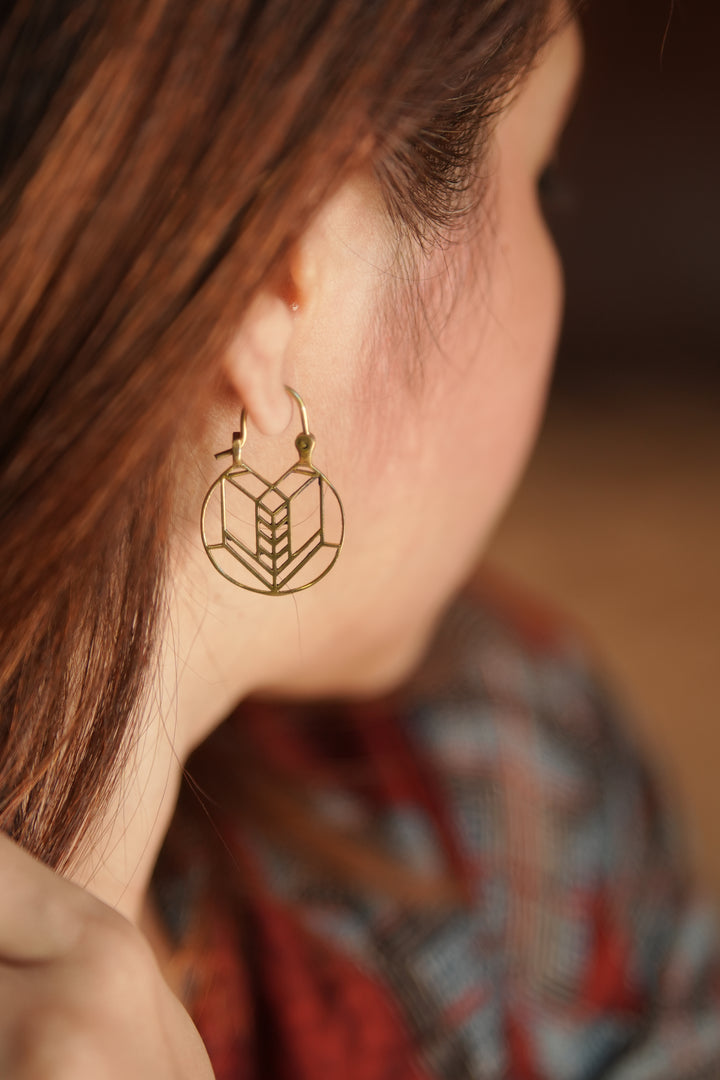 Alona Brass Earrings