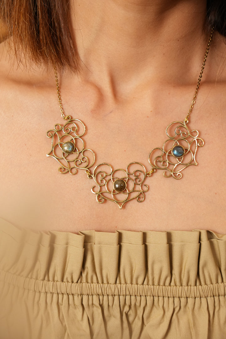 Goddess Mandala Labradorite Necklace