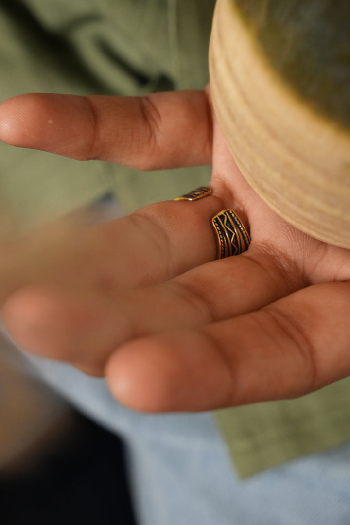 Zohar. Brass ring for men