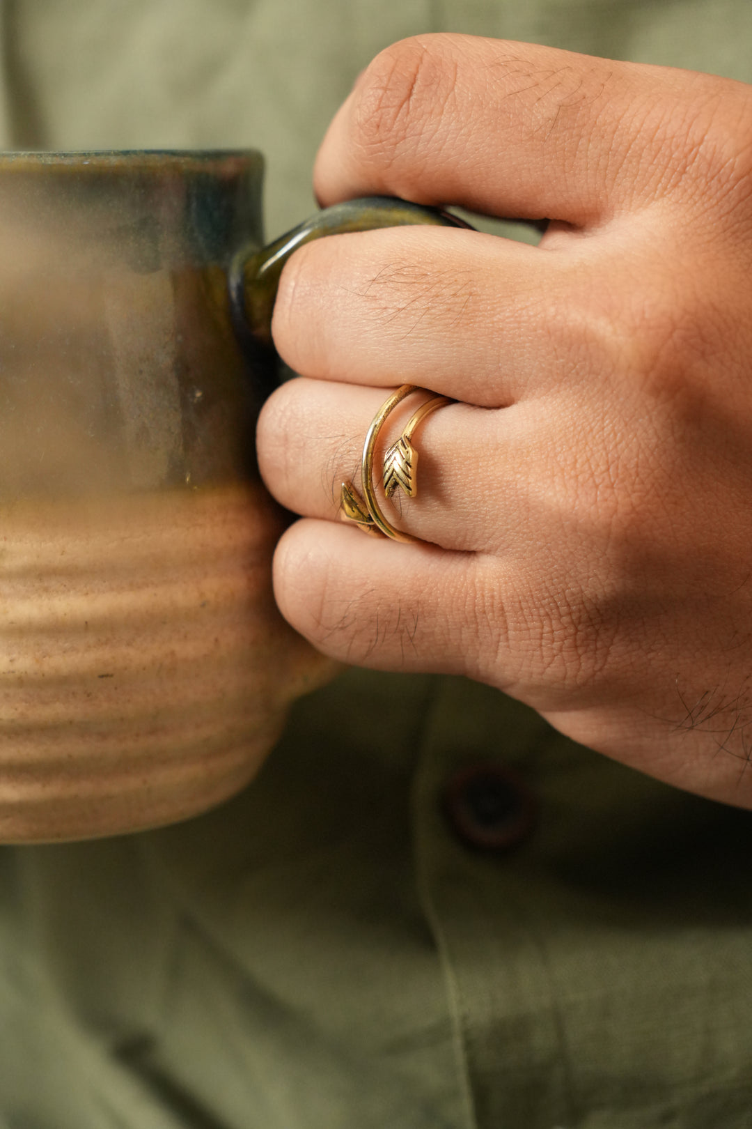 Arjuna- brass ring for men