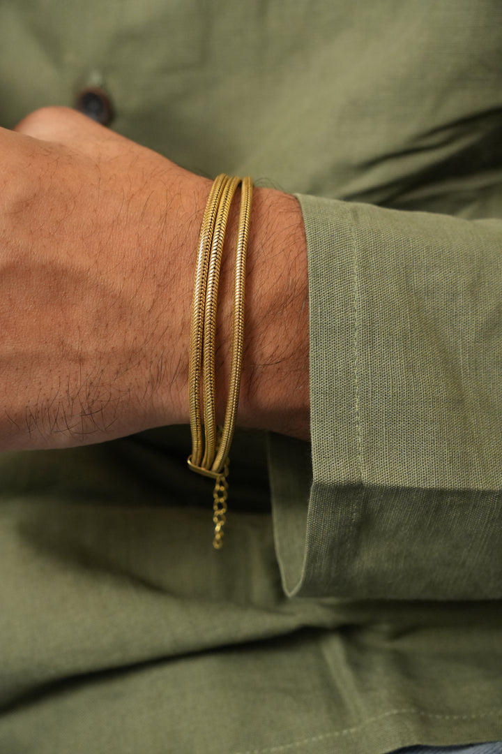 Trace- brass bracelet for men