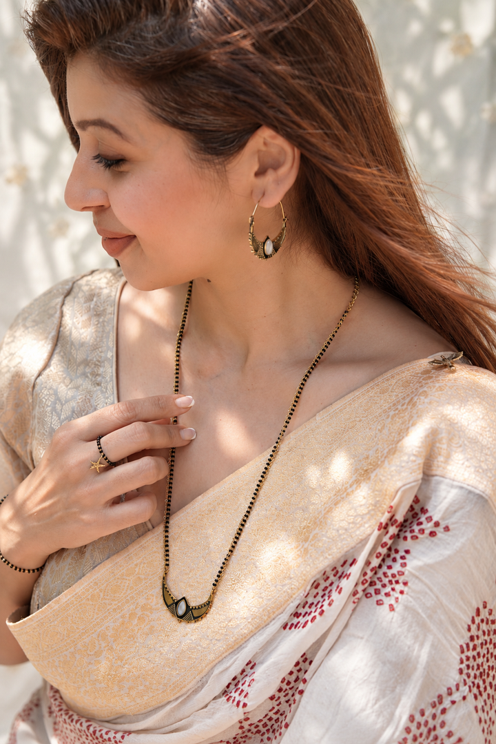 Chandra Kavach Moonstone Mangalsutra Necklace