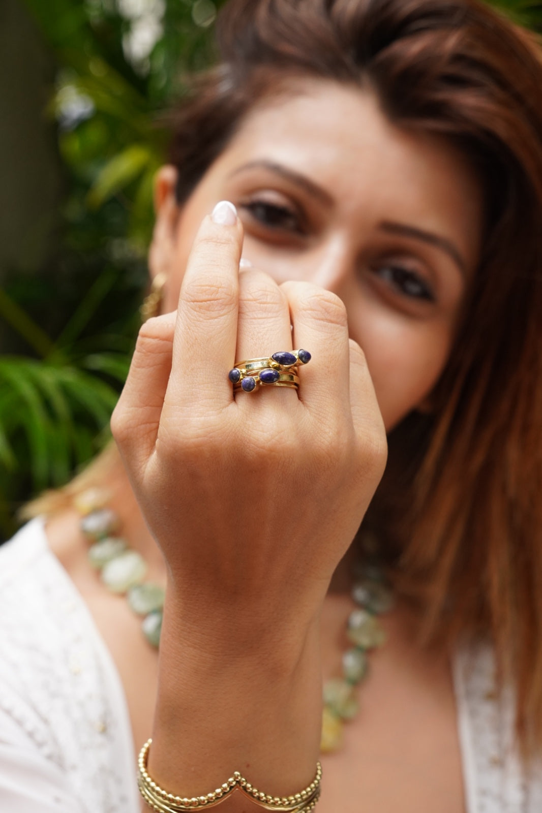 Stackable lapis. Non adjustable ring. Size 5-8