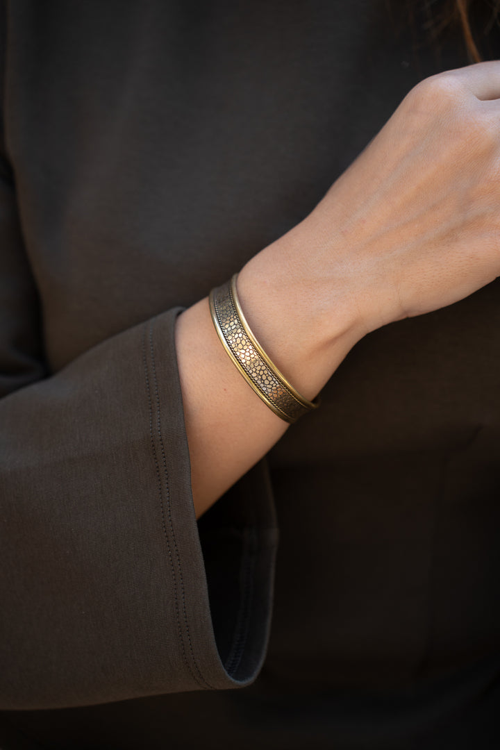 Hammered  Brass Cuff