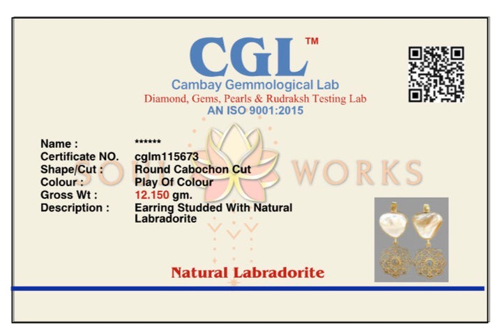 Aurora mandala brass detatchable stud earrings