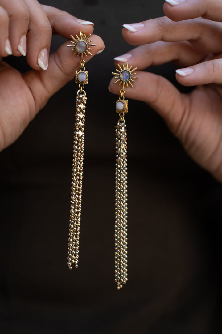 Moonstar Dangler Stud Earrings