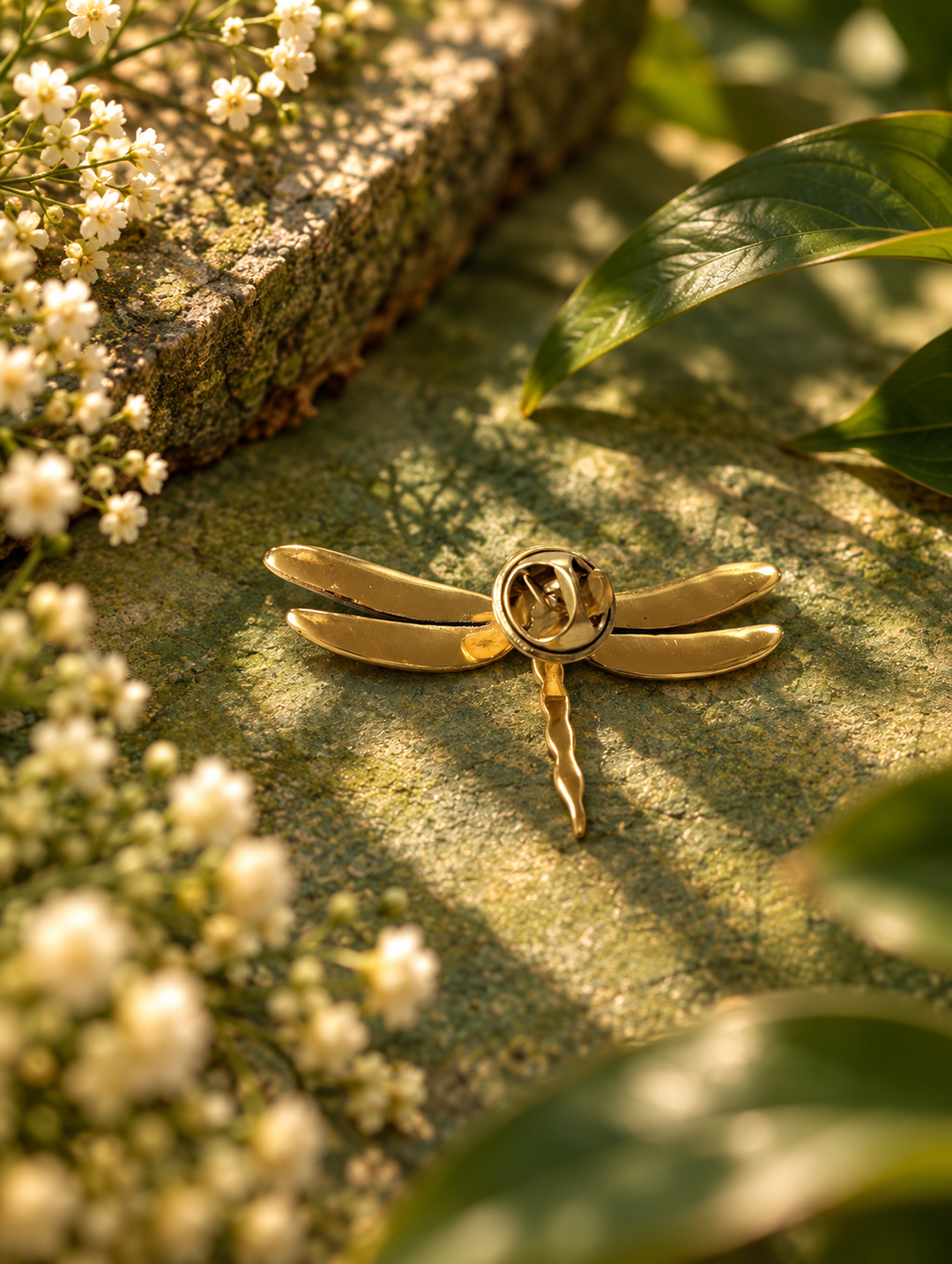 Gilded Dragonfly Brooch lapel pin