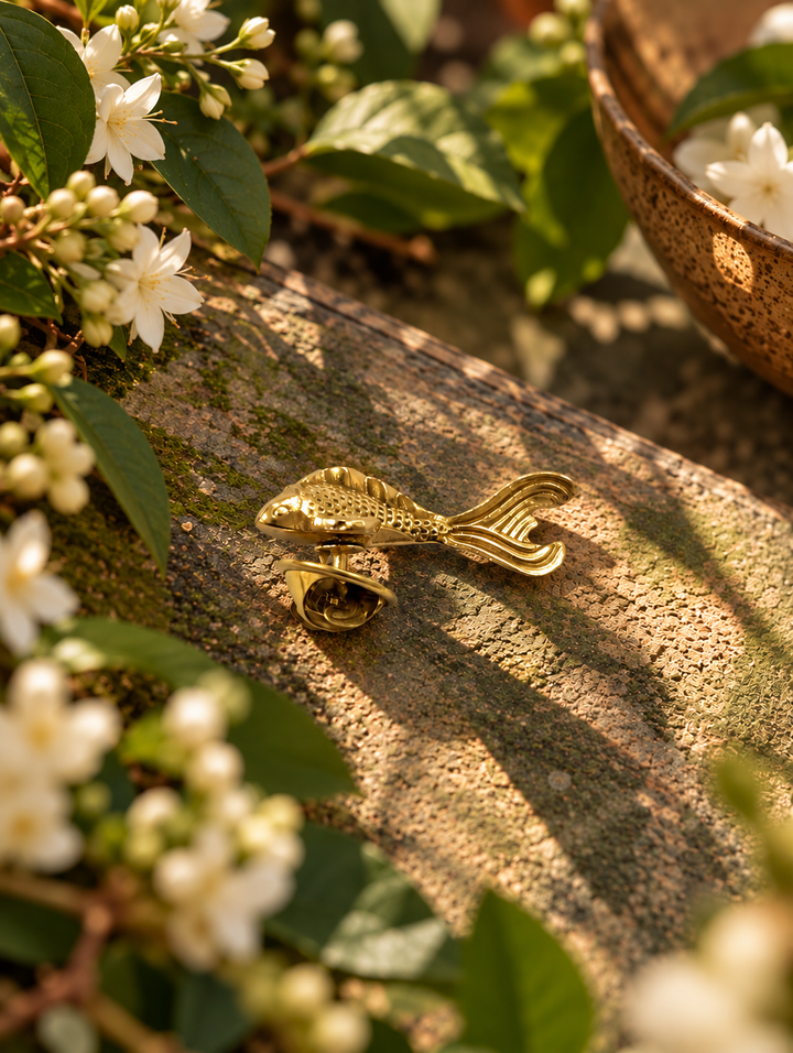 Goldie Goldfish Brooch lapel pin
