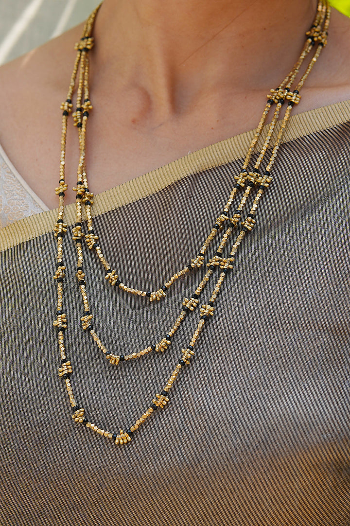 Saanjh Layered Brass Necklace