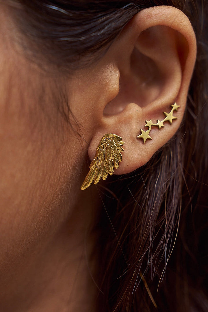 Fairy gold plated studs