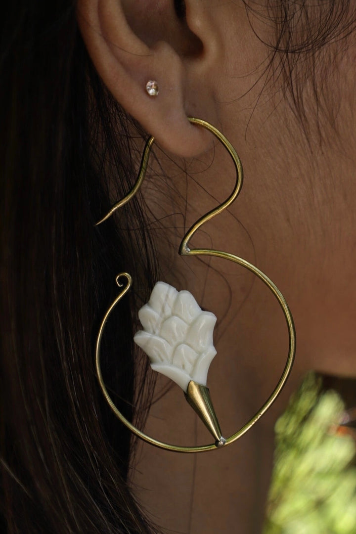 Bali shell earrings