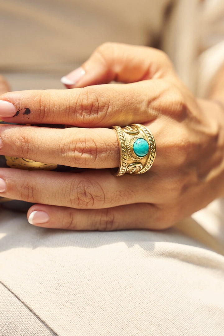 Feroza chaand ~ adjustable ring from Soul Tribe