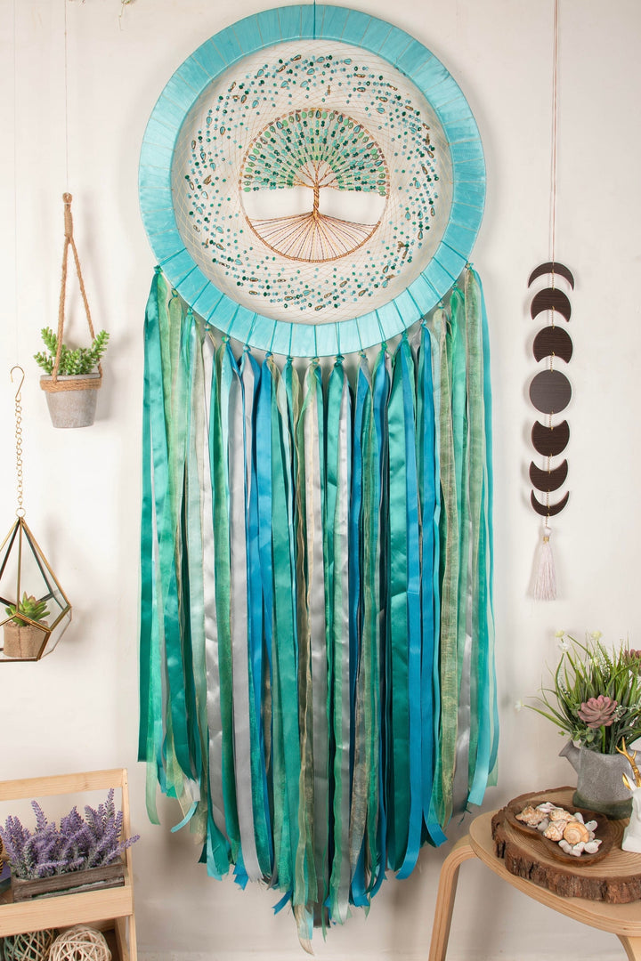 Blue Healing Earth Dreamcatcher