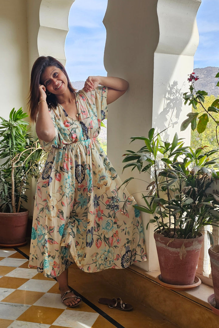 Anaya swirl dress- free size