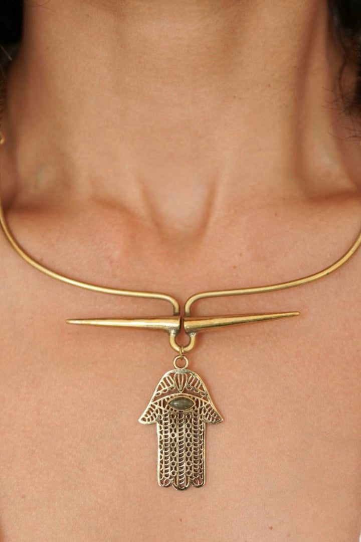 Hamsa necklace