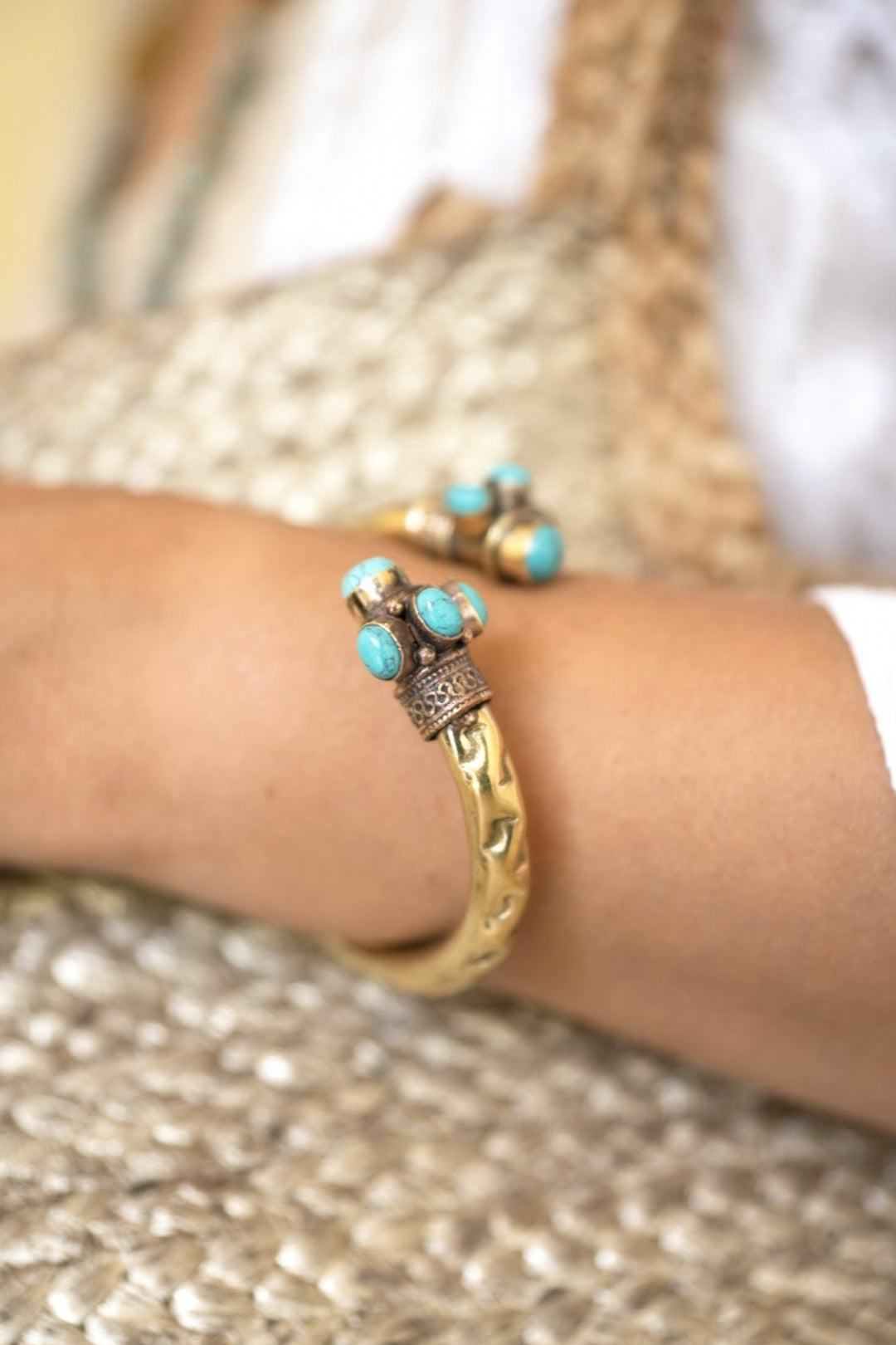 Turquoise twist bangle