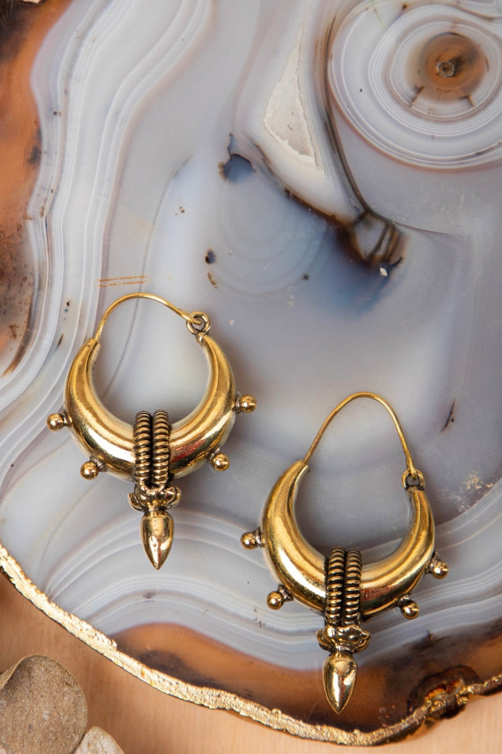 Banjara Brass hoops.