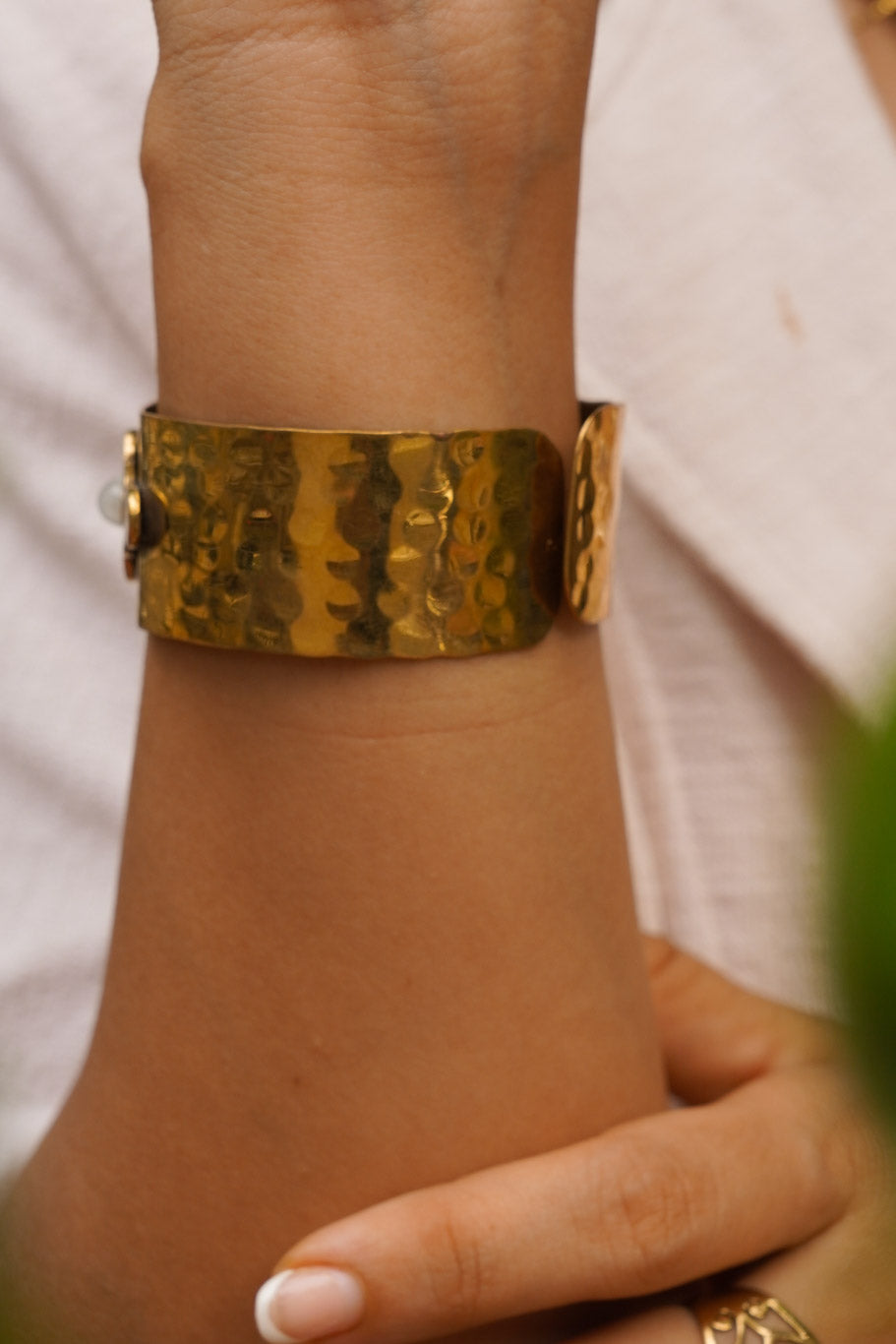 Royal Aurora brass hand cuff