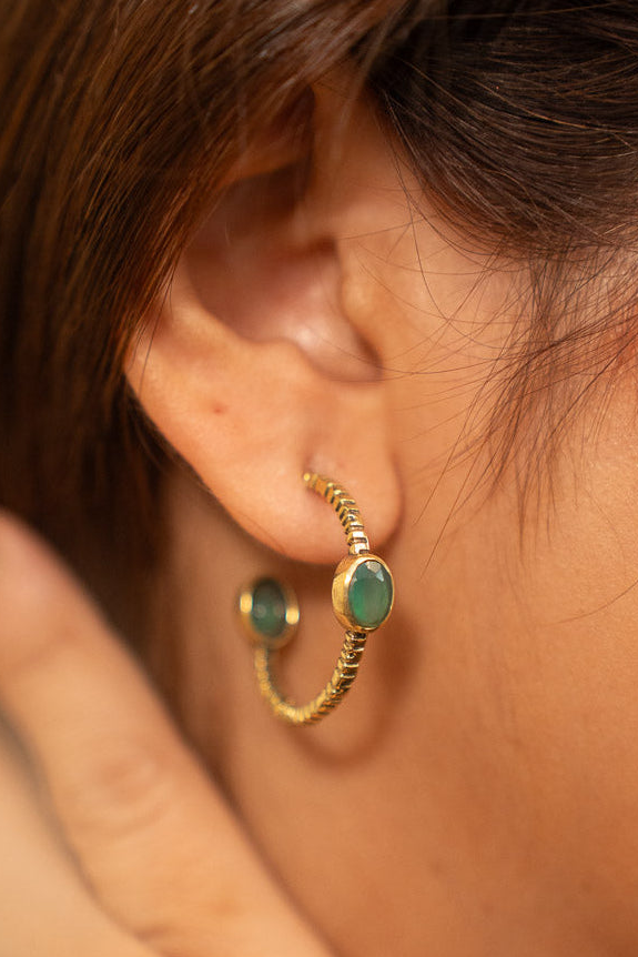Forest Spirit Brass Baali with Green Onyx
