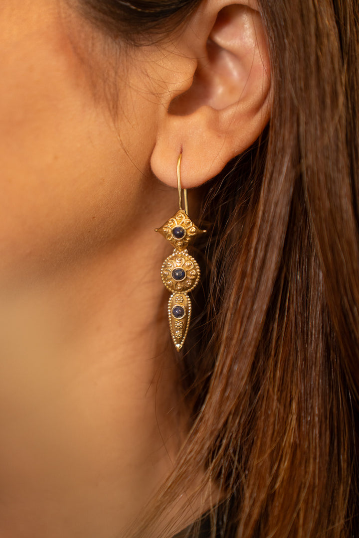 Midnight Caravan Lapis Danglers