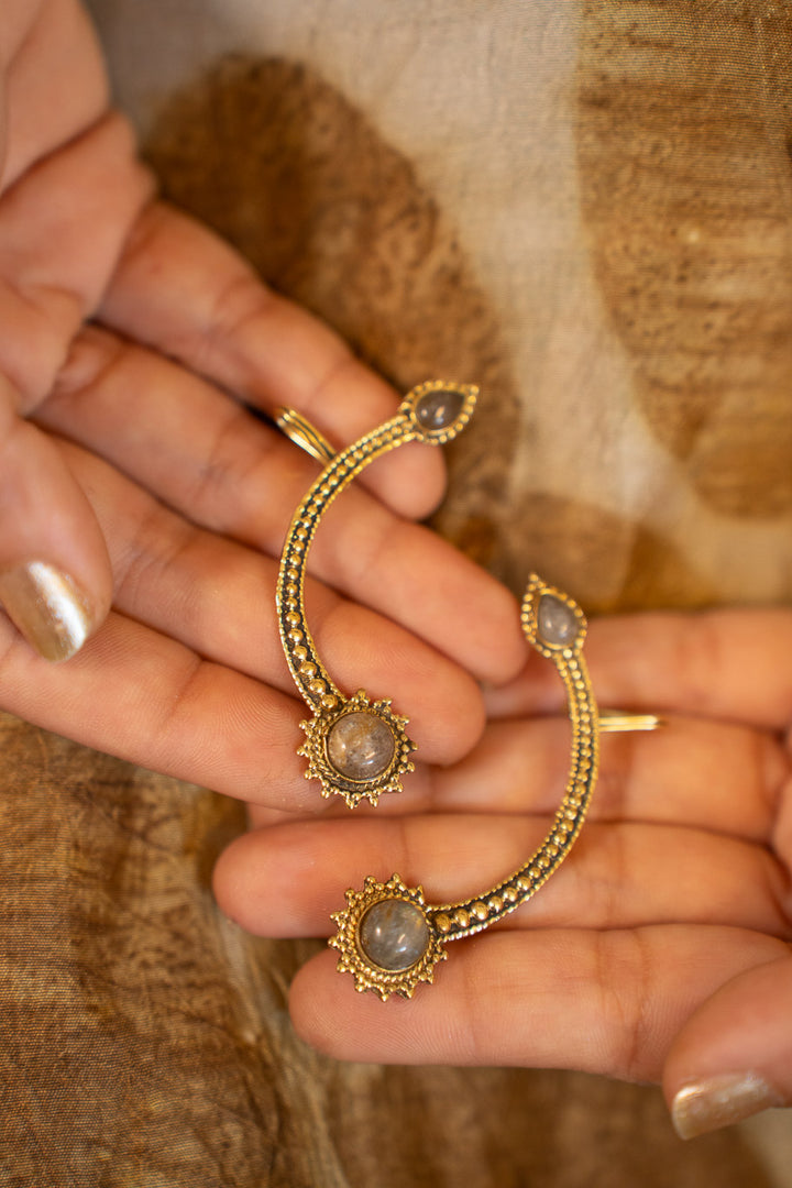 Laila Earcuffs with Labradorites